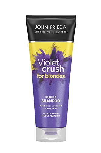 John Frieda Violet Crush for Blondes Toning Shampoo for Blonde Hair, Purple Shampoo for Blondes 250 ml