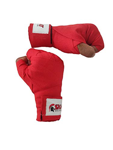 Image of LEPRO Hand Wraps, Hand Wraps for Boxing, Boxing Hand Wrap /Punching Hand Wraps Length 180 inch(RED)