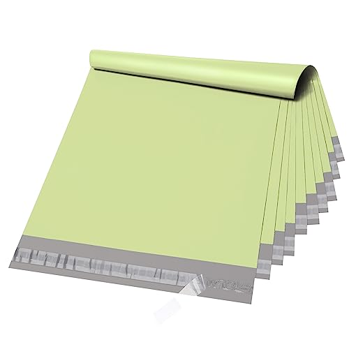 Image of Metronic Poly Mailers 14.5X19 100PC, Strong Adhesive Shipping Bags for Clothing, Waterproof and Tear-Proof Shipping Envelopes, Packaging Bags Mailers Poly Bags, Avocado Green | Self Seal Mailers Poly Bags Shipping Envelopes Tear-resistant Waterproof Mailing Bags for Small Business Avocado Green