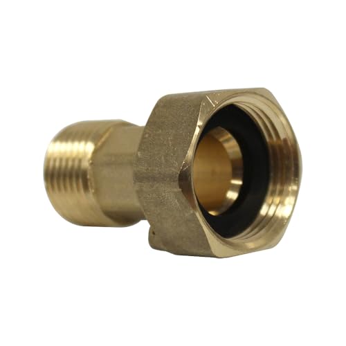 Anjou Connectique - Raccord laiton à visser - Raccord 2 pièces compteur Mâle 1/2 - Ecrou Prisonnier 3/4
