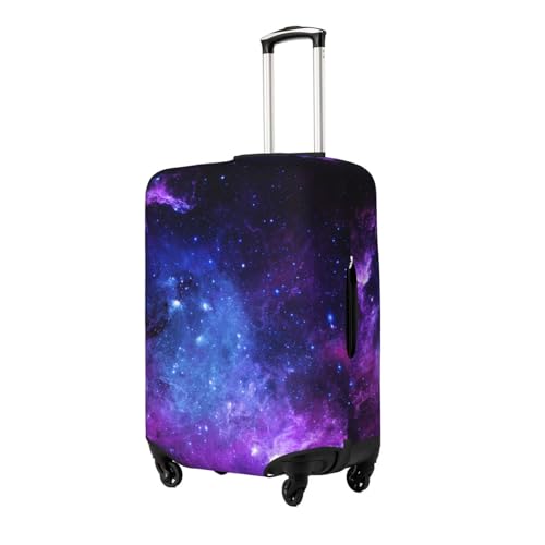 Blue Galaxy Print Suitcase Cover Luggage Protector Washable Elastic Fashionable Travel Gear Cover2