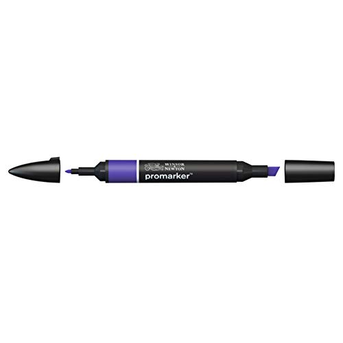 Image of Winsor & Newton Promarker, Alcohol Based Markers, Prussian (V464), Double Tipped Drawing Marker for Artists, Graphic Designers, Illustrators - Chisel & Fine Twin Tip, Streak Free Coverage