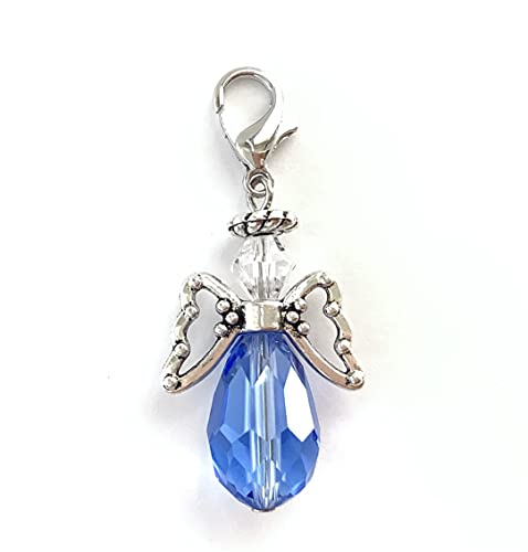 An Angel for the Bride Something Blue Glass Wedding Bouquet Angel w/Card Wedding Dress Angel Guardian Angel Gift Bridal Shower Gift Bride Gifts Bride To Be Bridal Shower Gifts Handmade Angel Charm