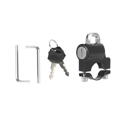 Unifizz 2 Pcs Motorcycle Helmet Lock, Bike Helmet Lock for Motorbikes, Electric Motorbike Helmet Accessories - Fits 22-28mm Handlebar Tubing Scooter Lock