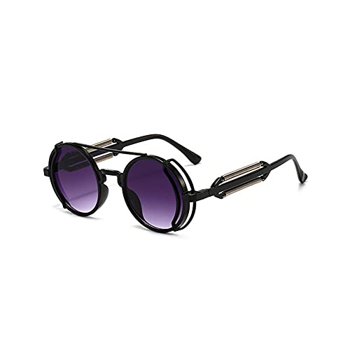 Hai Lan Retro Steampunk Sunglasses Vintage Style Sun Glasses Round Metal Frame Circle Glasses Street Shot Eyewear