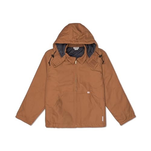 Image of Rasco FR Men's Duck Hooded Jacket, Designed in the USA, Removable Hood, Front Pouch Pockets, CAT 3, NFPA 2112