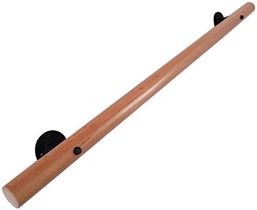 Main Courante Pour Escalier Balustres Main courante d'escalier antidérapante en bois de hêtre, couloir de garde-corps de jardin d'enfants à la maison contre le mur loft de construction de villa for pe