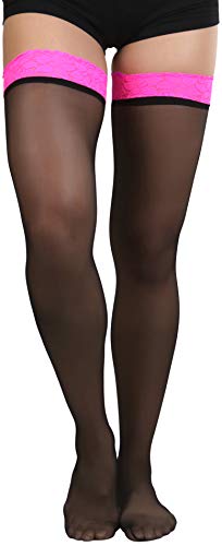 Image of ToBeInStyle Women's Nylon Thigh High Schoolgirl Opaque Stockings