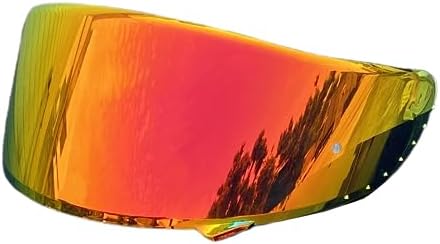 CWR-1 - Visera de repuesto para SHOEI Z7 NXR X-Spirit CWR-F X14 RF-1200 Protector facial con protección UV visera casco Moto (Revo Deep Red-Day use