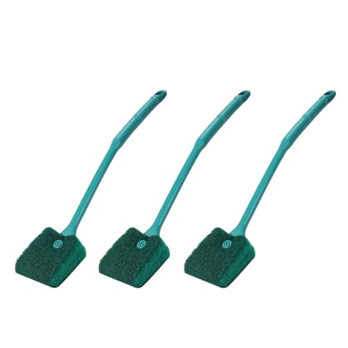 AQUANEAT 3pcs Fish Tank Cleaning Tools, Aquarium Double Sided Sponge Brush, Algae Scraper Cleaner...