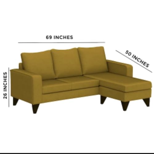 Image of The MM Furniture store Premium Fabric Sofa - Camel (4 Seater - RHS)