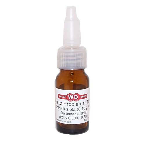 Test liquide de chlorure d'or 0.18g kit d'analyse orpaillage et bois