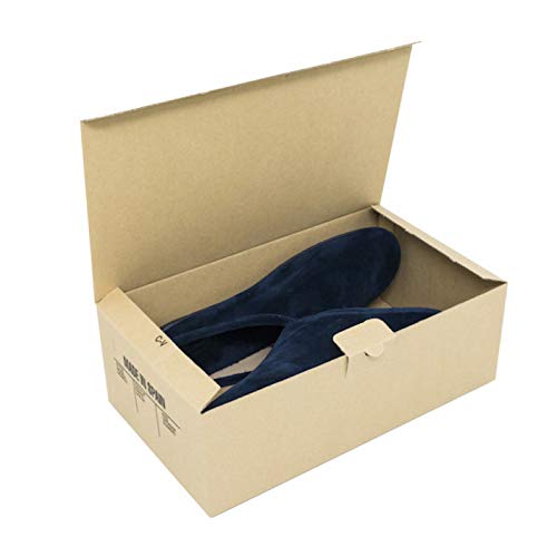 Cajeando - Pack de 10 Cajas de Cartón Automontables para Zapatos 31,5 x 17,5 x 10,5 cm Zapatero Apilable y Ordenación de Sneakers o Zapatillas Guarda Zapatos Color Marrón