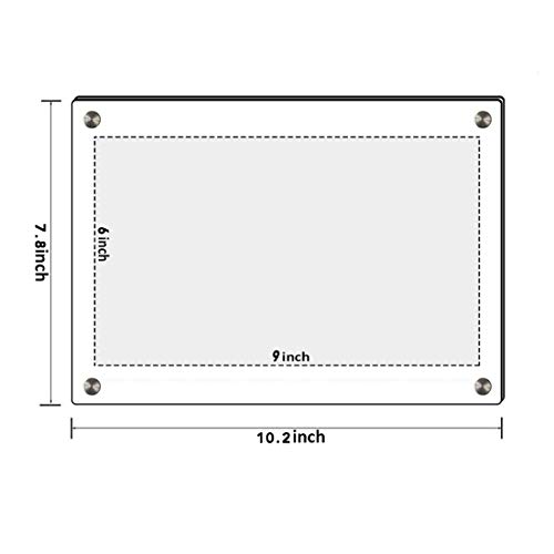 Cadre photo acrylique A5 avec support de bureau double face transparent - 5