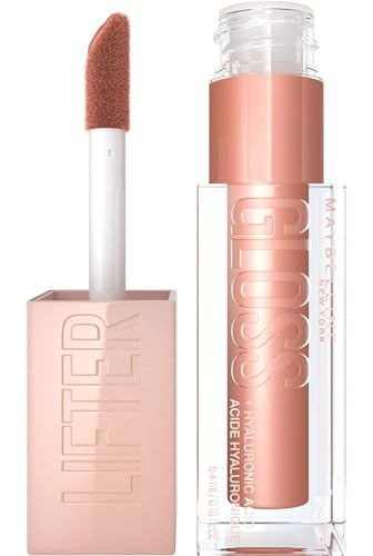 Maybelline New York Lifter Gloss, Plumping & Hydrating Lip Gloss con ácido hialurónico, 5,4 ml,...