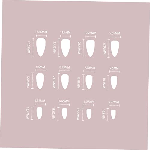 KALLORY 72 Pçs Unhas Francesas Borda Preta Uñas Postiças Decoradas Peças De Unhas Falsas Femininas P