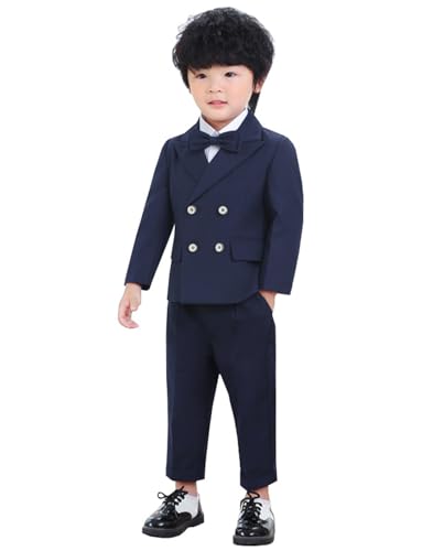 Costume de cérémonie garçon Kromoc avec smoking chic à double boutonnage