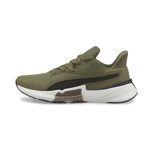 Image of Puma Men's Pwrframe Gymnastics Shoes, Dark Green Moss PUMA Black, 10 US