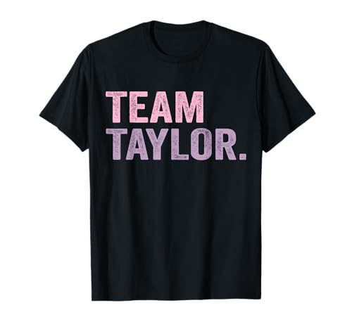 Team Taylor Retro Groovy Nombre del Equipo Personalizado Camiseta