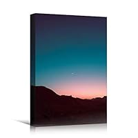 Canvas Wall Art Night Gradient Sunset II Coastal Multicolor Photography Relax/Calm Romantics Sunset - 12x18 inches