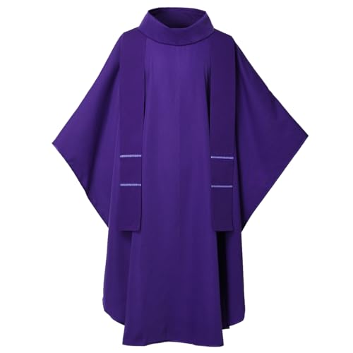 Chasuble liturgique unie BLESSUME vêtement sacerdotal pour messe