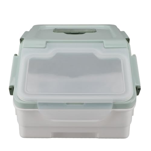 Mint Green Rice Storage Container, PP Material, 5kg/11lb Capacity, Airtight Design with Measuring Cup, Easy Open-Close Lid for Kitchen Organization