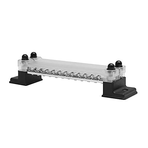 Btuty Terminal de 12 posições de linhas duplas 130A / 150A Bloco de barramento e tampa para barco au