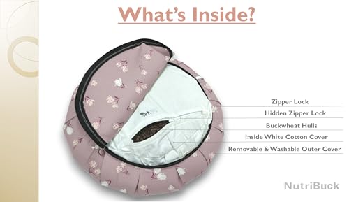 Image of Buckwheat ZAFU Meditation Cushion Filled with Buckwheat Hulls (VINTAGE MAUVE)