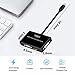 USB 3.0 to HDMI and VGA/DVI Dual-Monitor Adapter External Graphics Converter, Rongyuxuan USB 3.0 to HDMI-VGA-DVI Cable Multi-Display Video Converter Full HD 1920x1080p for Win 7/8/10 Desktop Laptop PC