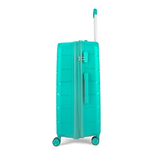 Image of VIP Pristine Hardsided 8 Wheel Polypropylene (Pp) Spinner Suitcase With Large Expander,Combination Lock And 5 Years International Warranty (Aqua Blue, Large), 60 Cm