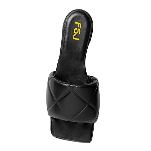 FSJ Women Fashion Open Square Toe Slide Sandals Slip on Slipper Flats Office Date Ladies Shoes2