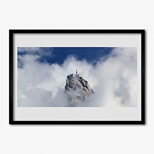 Affiche encadrée 70x50 paysage montagne cadre murale salon chambre MDF