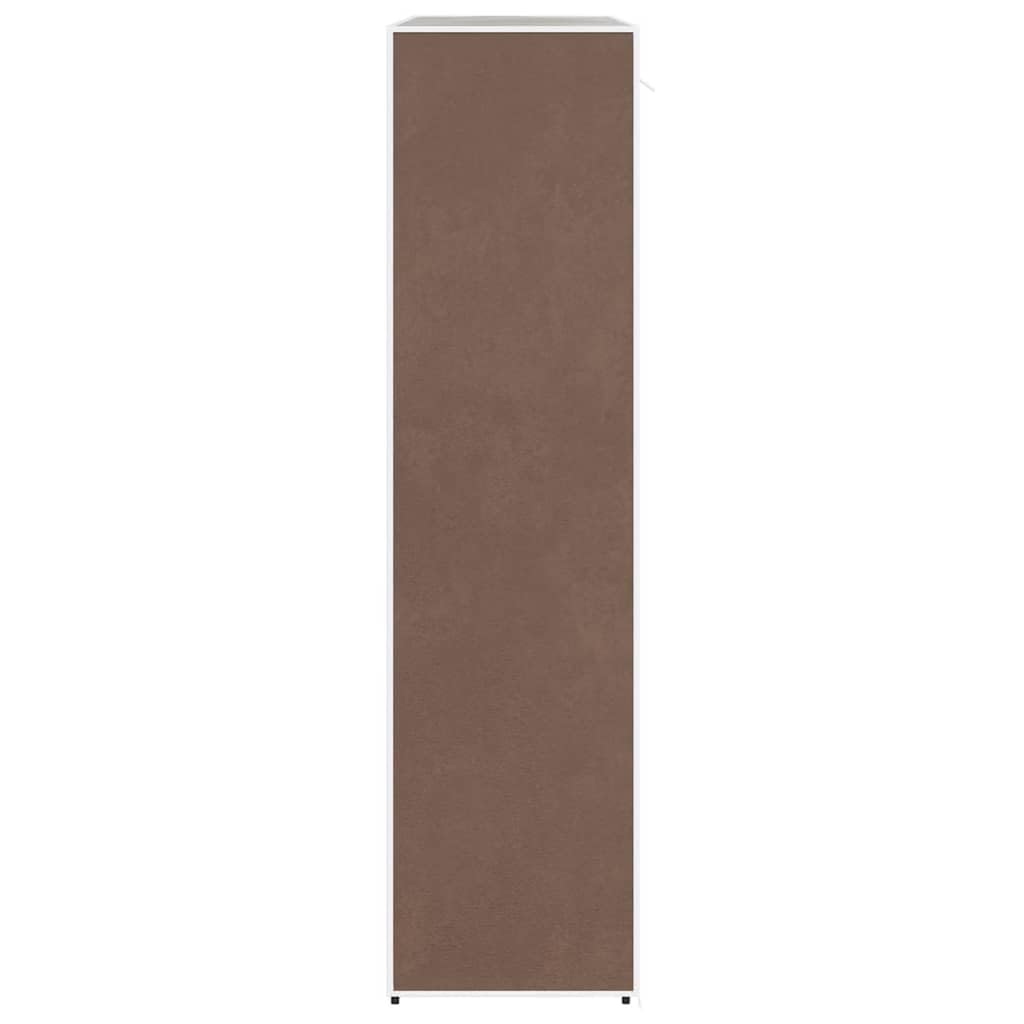 Tragbarer Faltschrank aus Vliesstoff mit Fächern und Stangen, 45×150×176 cm, Braun – schützt Kleidung und Schuhe vor Staub und Schmutz im Keller, Schlafzimmer oder beim Campen.