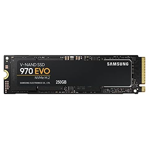 Disco duro sólido Samsung 970 EVO de 250 GB con NVMe y cifrado de 256 bits Cover