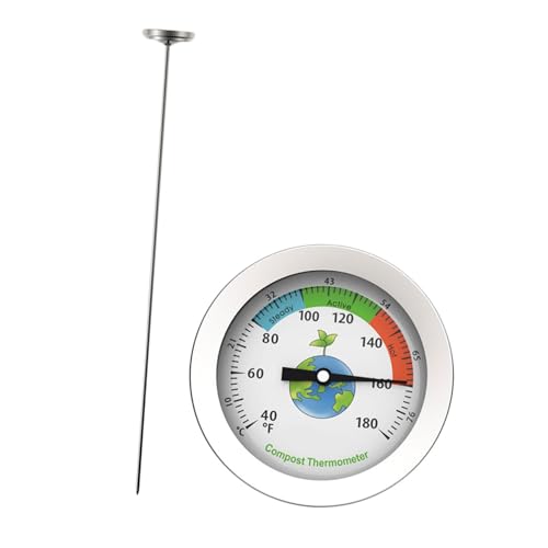 Balacoo 1Pc Soil Thermometer Probe for Accurate Measurement Gardening Composting and Greenhouses Colorful Design for Easy Reading