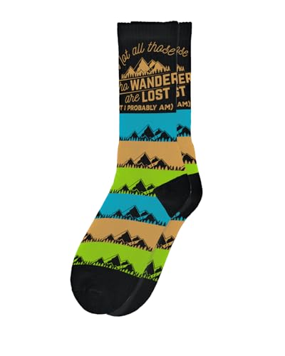 Sillies Socks Funny Hiking Socks - Not All Who Wander