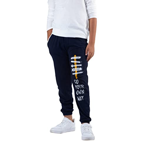 Image of KYDA KIDS Boy's Regular Fit Mid Rise 100% Cotton Track Pant - (Pack of 2)