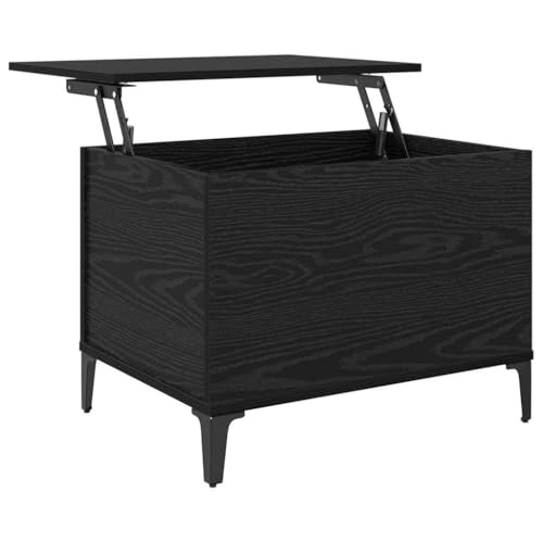 Table Basse chêne Noir Meuble Salon Moderne Console Rangement 60 cm - 6