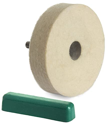 BeaverCraft PW2 Sharpening Wheel Stropping 3" Wheel Felt Wheel Honing Wheel Felt Polishing Wheel Knife Sharpening Wheel Kit Felt Stropping Buffing Wheel Felt Strop Wheel
