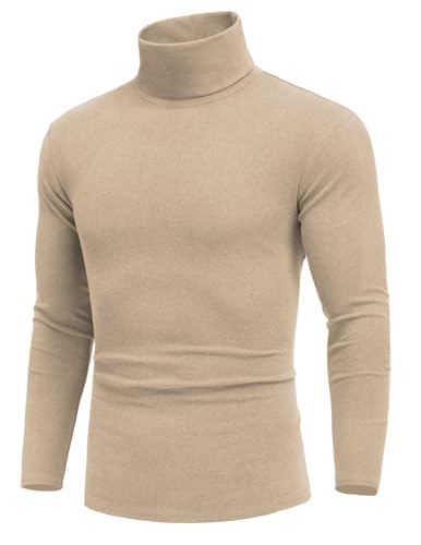 Pull unterzieh col roulé COOFANDY vêtement homme chaud et stretch regular