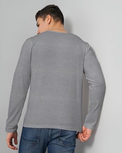 Image of LAZYCHUNKS Luxury Men's Full Sleeve Henley T-Shirt - Soft, Breathable, Stylish (Men's Henley T-Shirt), Great for Party and Casual wear