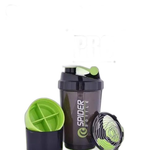 Urban Elegance Unisex Spider Gym Sipper Protein Shaker BPA Plastic Water Bottle 500 ml Shaker - Green-image-26
