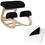 Sleekform Austin Kneeling Chair, Home Office Ergonomic Computer Desk Chair for Back Support with Boucle Cushion Covers