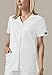 Cherokee Women's Workwear Scrubs Snap Front V-Neck Top, White, Large