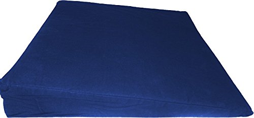 Cuña Negro, Rojo o Azul 37 x 37 x 7/1 cm almohada ortopédica Asiento Cuña Cojín Funda de algodón 100%, almacenar, silla Cojín, almacenar ayuda, color azul
