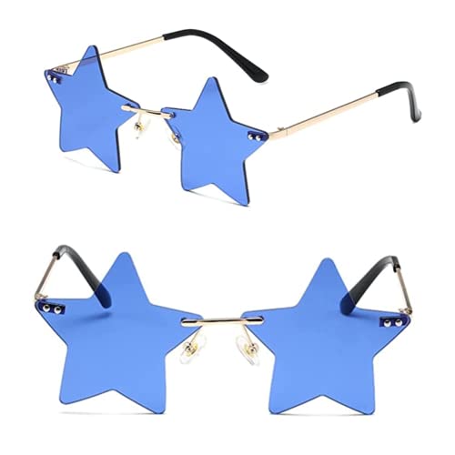 Rimless Star shape Sunglasses Personality Sun Glasses for women/men Party glasses personality pentagram eyewears4