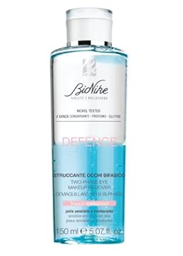 Bionike Defence - Struccante Occhi Bifasico per Pelli Sensibili e Intolleranti, Ideale anche il Trucco Waterproof, Dona una Detersione Profonda e Idratazione, 150 ml