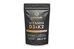 Vitamin D3 + K2 Capsules | 5000 IU Vitamin D3 & 100µg Vitamin K2 MK-7 | Supports Bones, Teeth, Muscles & Immune Function | 60 Vegetarian Capsules | Non-GMO | Gluten-Free Vitamin D Supplement