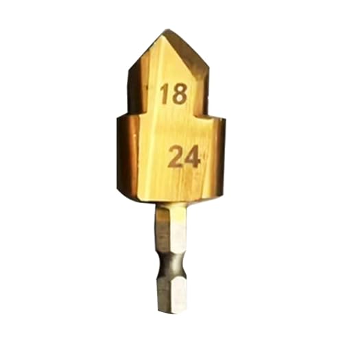 Fresadora de metal, de fresado - Brocas cónicas de fresado seguras | Ahorro de conexión de PVC, herramienta de escariador de tubería, varilla hexagonal, cambio rápido y punta de escariador para