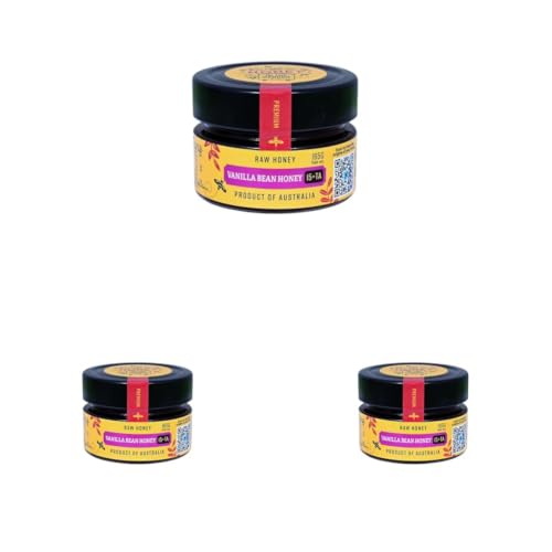 Image of Honey In The Garden Vanilla Bean Raw Australian Honey, 5.82 oz / 165 g (Pack of 3)